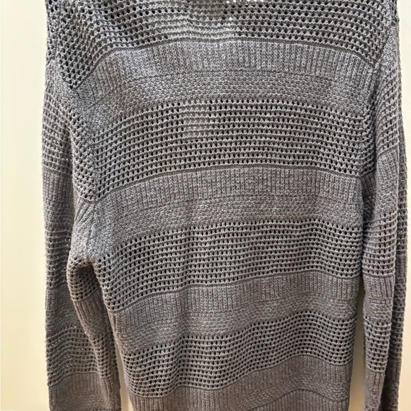 Abercrombie & Fitch Men’s Open-Knit Button-Up Cardigan in Gray - Picture 4 of 4